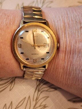 Vintage 1971 Timex Marlin Manual Gold Plated 265602571 Watch Full Working Order